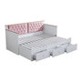 Hanah Home Alacati Cama nido Blanco y rosa